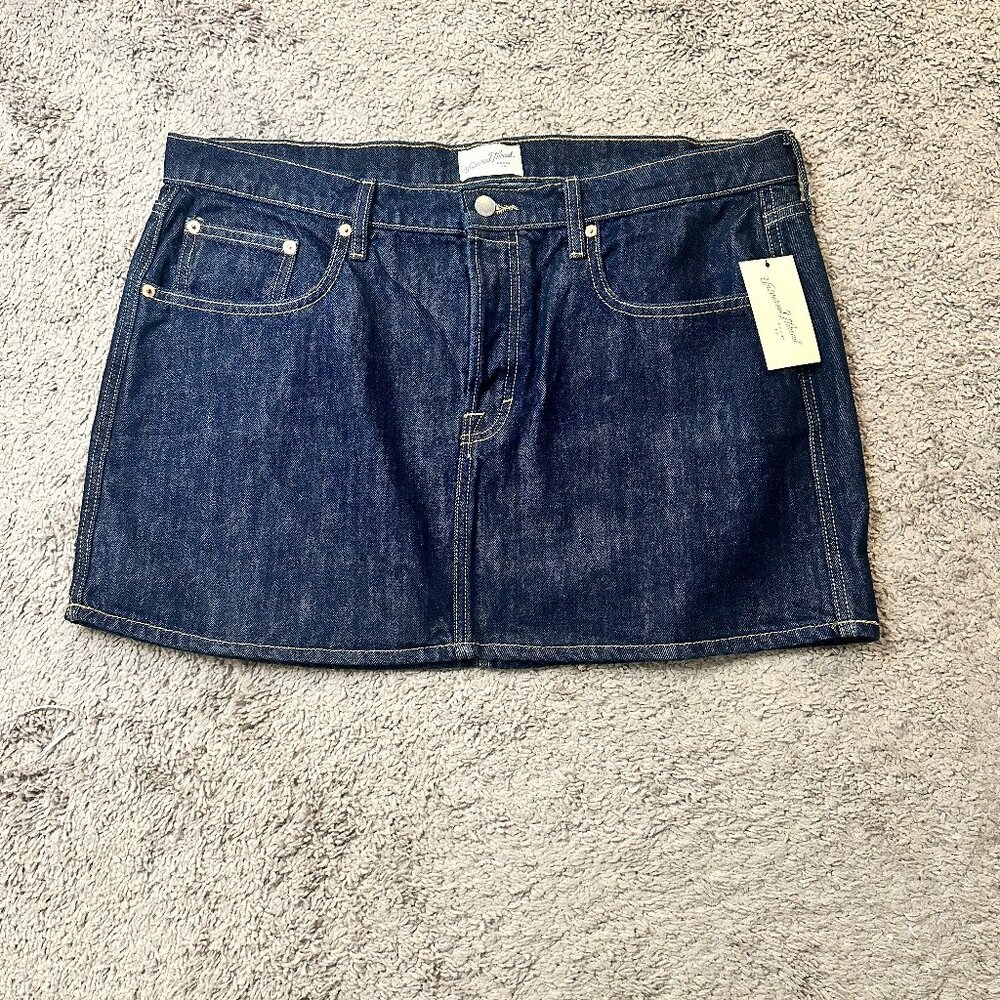 Vintage Thread Denim Mini Skirt NWT Dark Wash Y2K Size 16/R